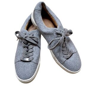 Frye Ivy Sneaker‎ Shoes In Grey Wool Fabric Women’s 7.5